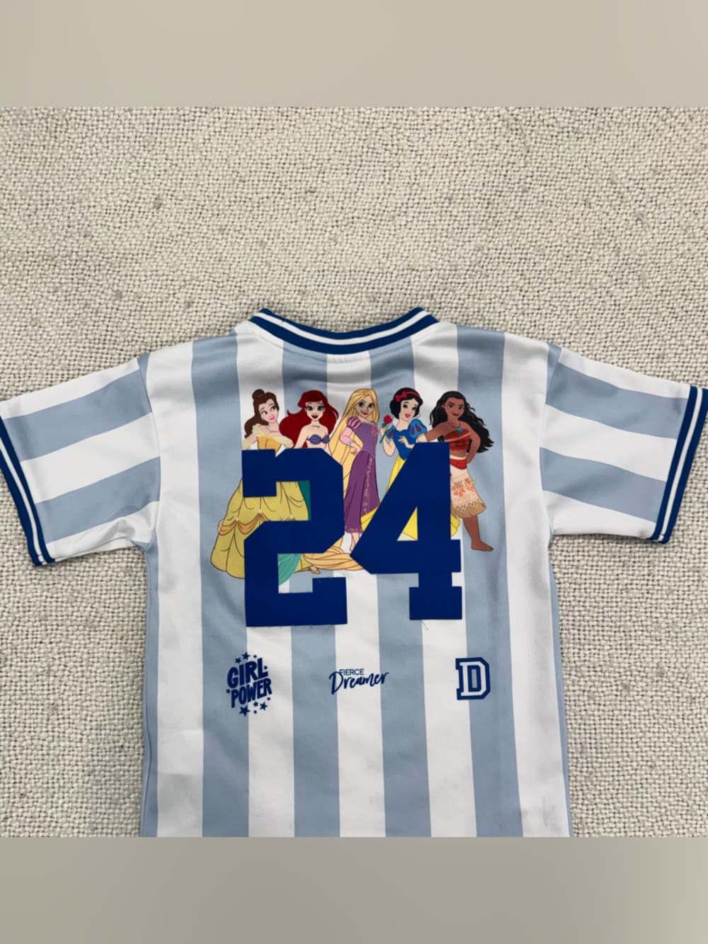 Disney/Cotton On Jersey Blue and White Striped Kids Tee
